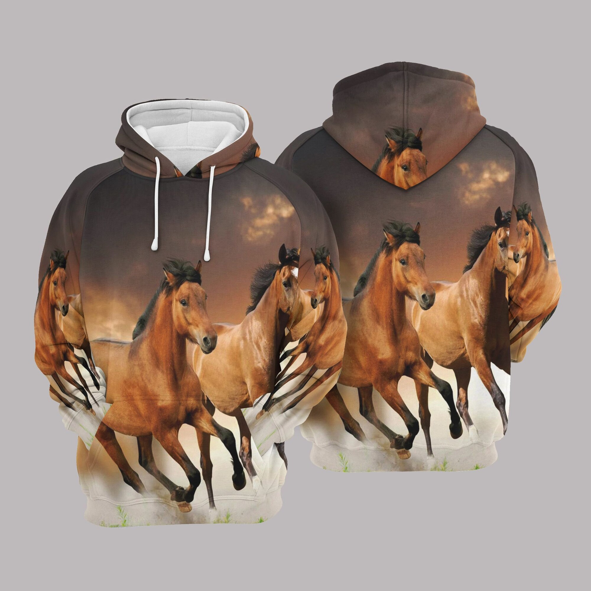 Horse Love All Over Print Hoodie