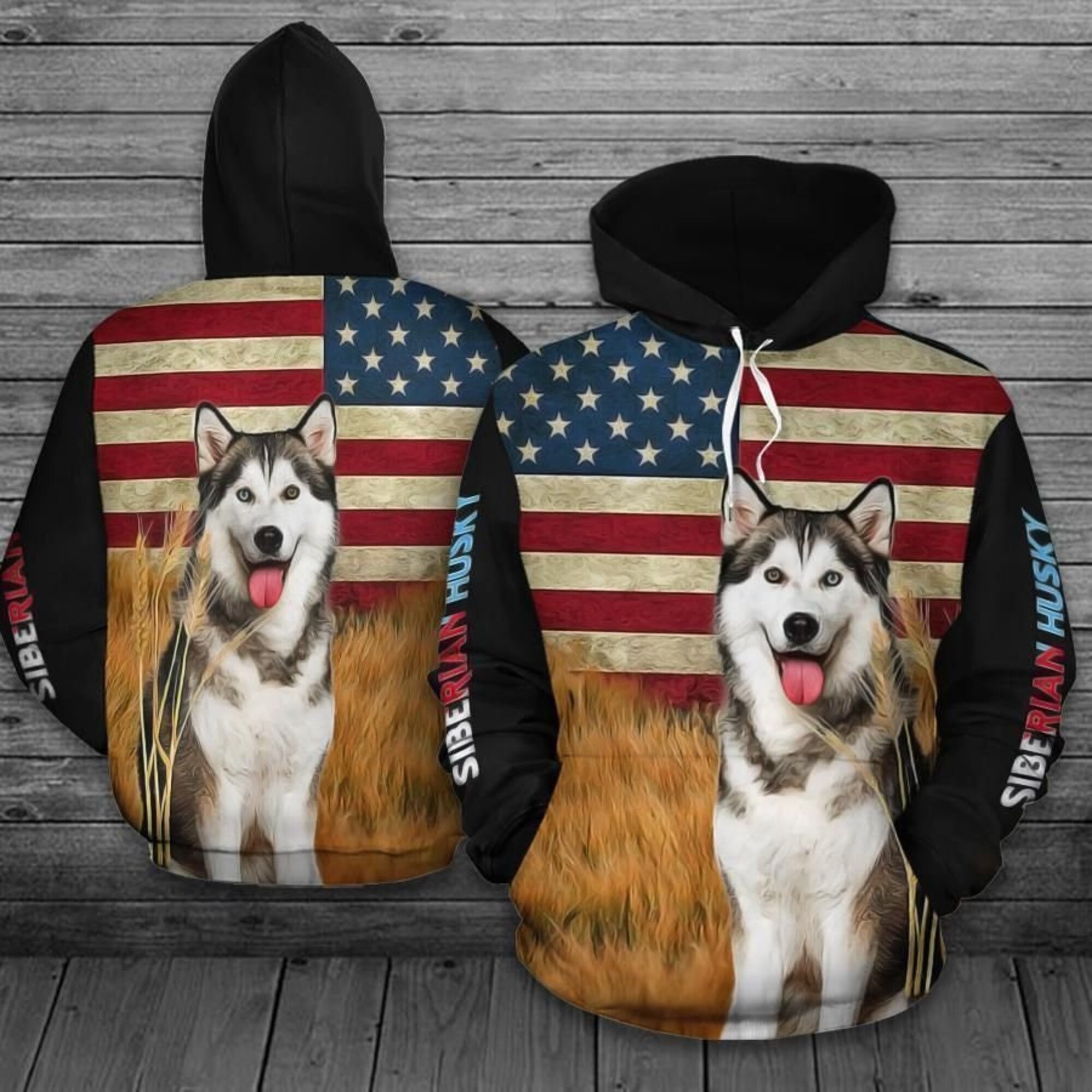Siberian Husky All Over Print Hoodie